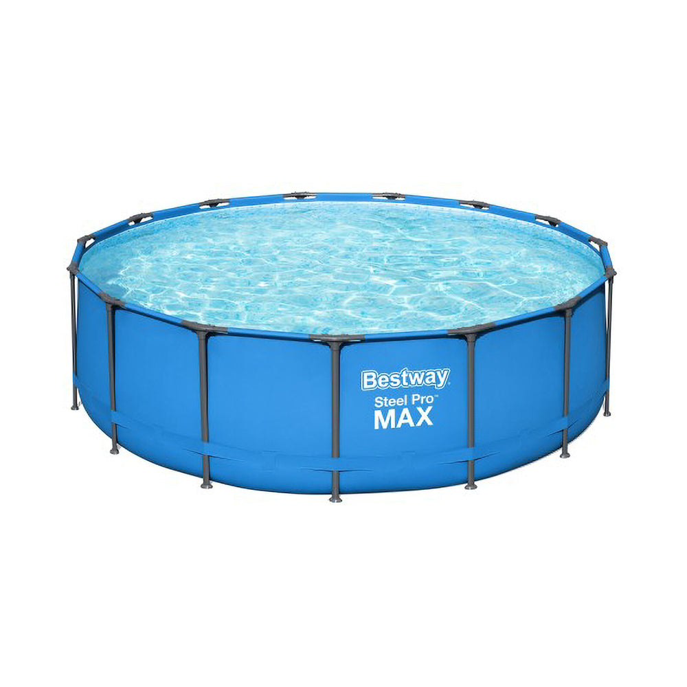 Bestway Steel Pro 15 x 48" Round Above Ground Outdoor Backyard Swimming Pool Image 2