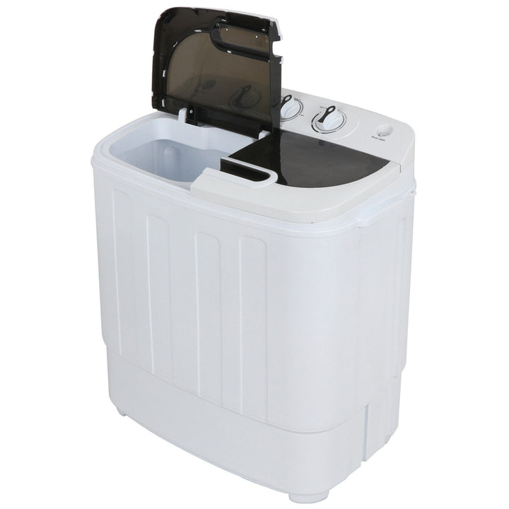 Compact Mini Twin Tub Washing Machine Portable 13lbs Laundry Washer and Dryer Image 1