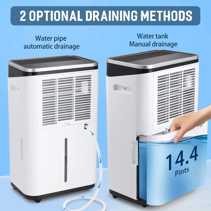 4500 Sq. Ft Dehumidifiers for Basements, Home, Large Room White 13.4 x 9.5 x 19. Image 3