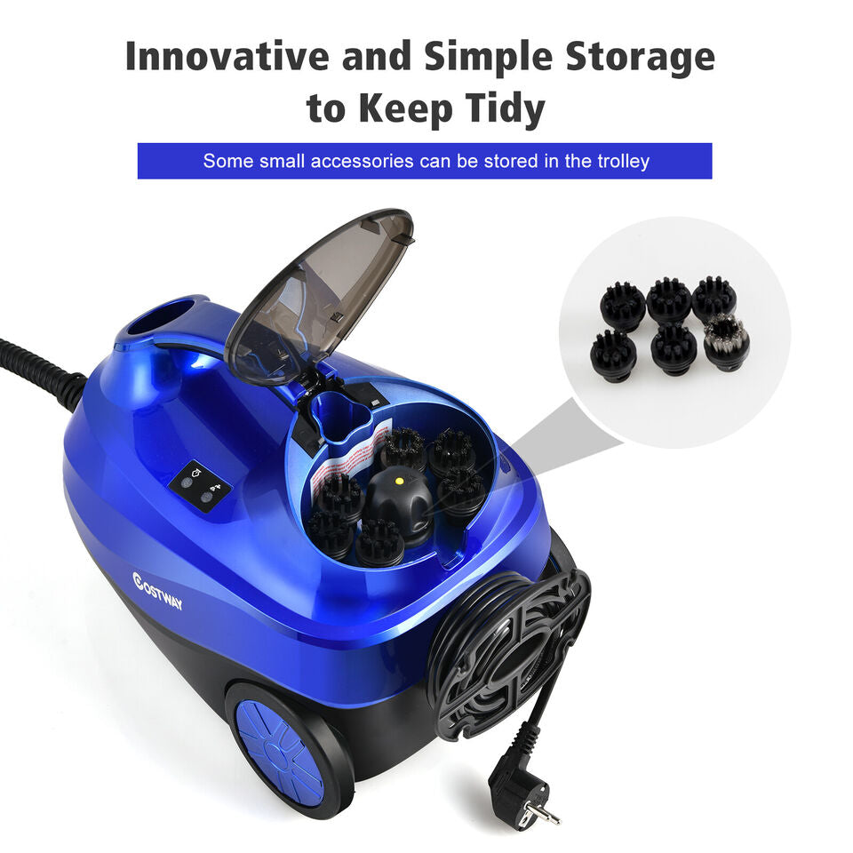 Costway 2000W Heavy Duty Steam Cleaner Mop Multi-Purpose W/19 Accessories Blue Image 10