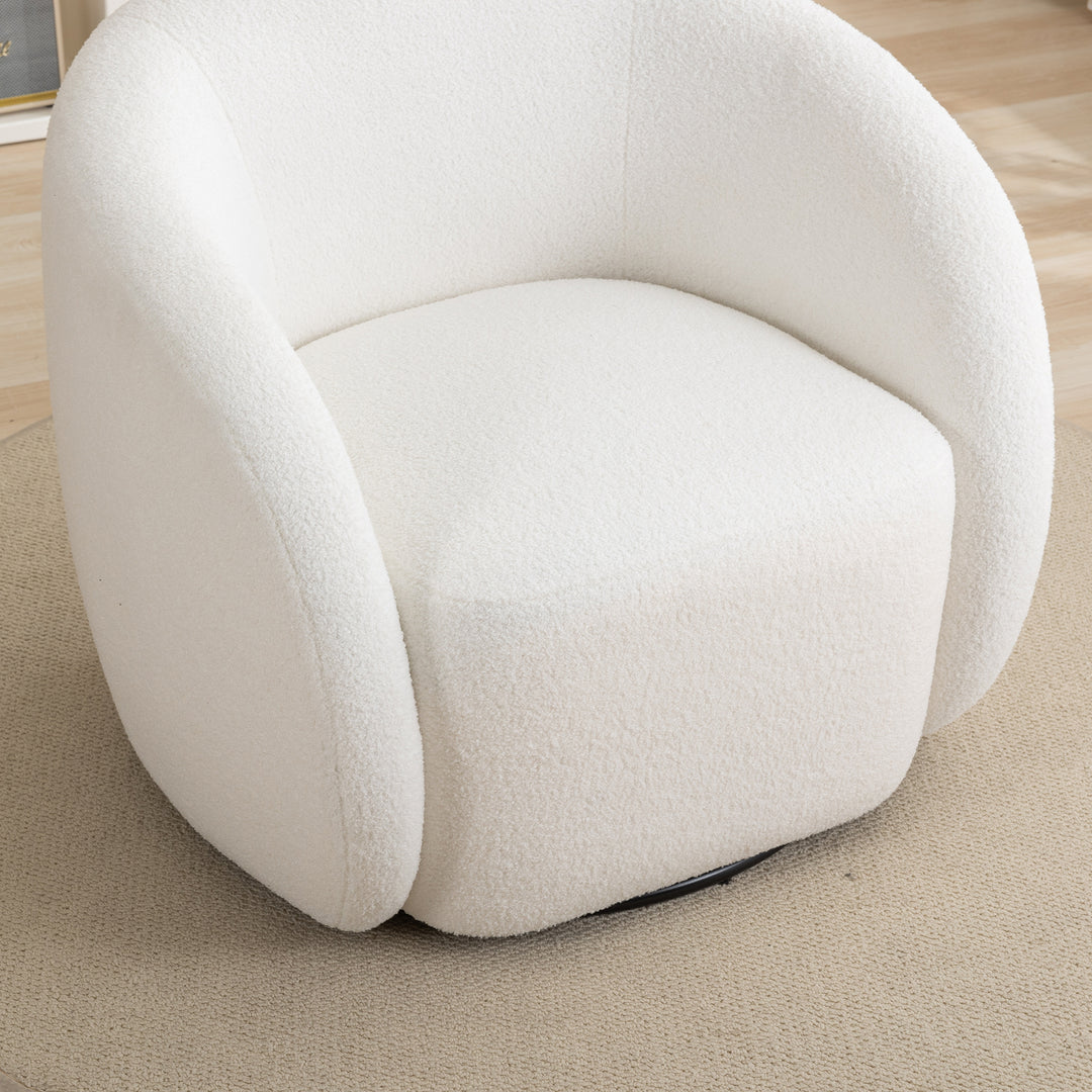 SEYNAR Modern Glam Velvet Upholstered 360 Degree Swivel Accent Armchair Image 9