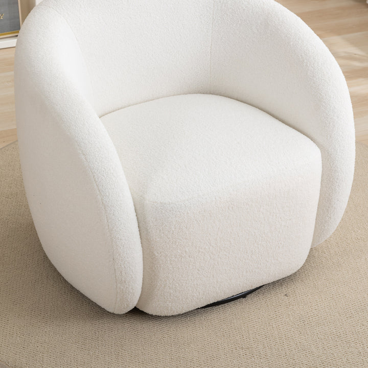 SEYNAR Modern Glam Velvet Upholstered 360 Degree Swivel Accent Armchair Image 9