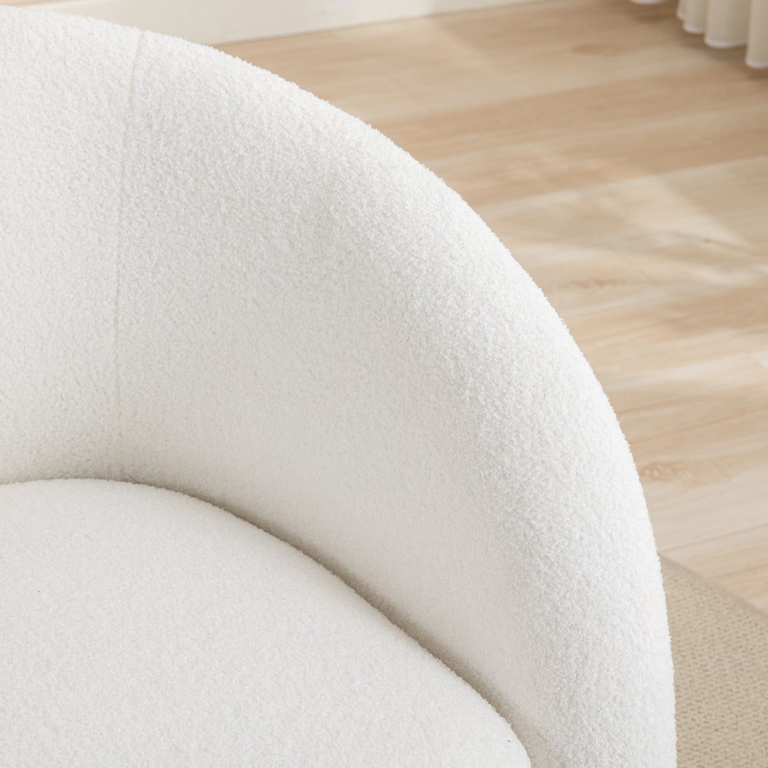 SEYNAR Modern Glam Velvet Upholstered 360 Degree Swivel Accent Armchair Image 10
