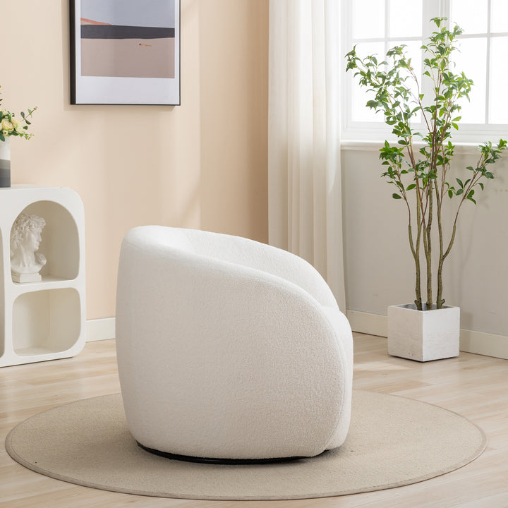 SEYNAR Modern Glam Velvet Upholstered 360 Degree Swivel Accent Armchair Set of 2 Image 7