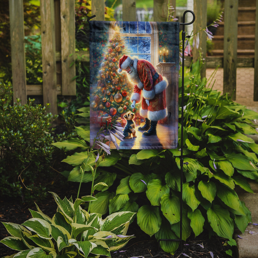 Australian Terrier and Santa Claus Garden Flag Image 2