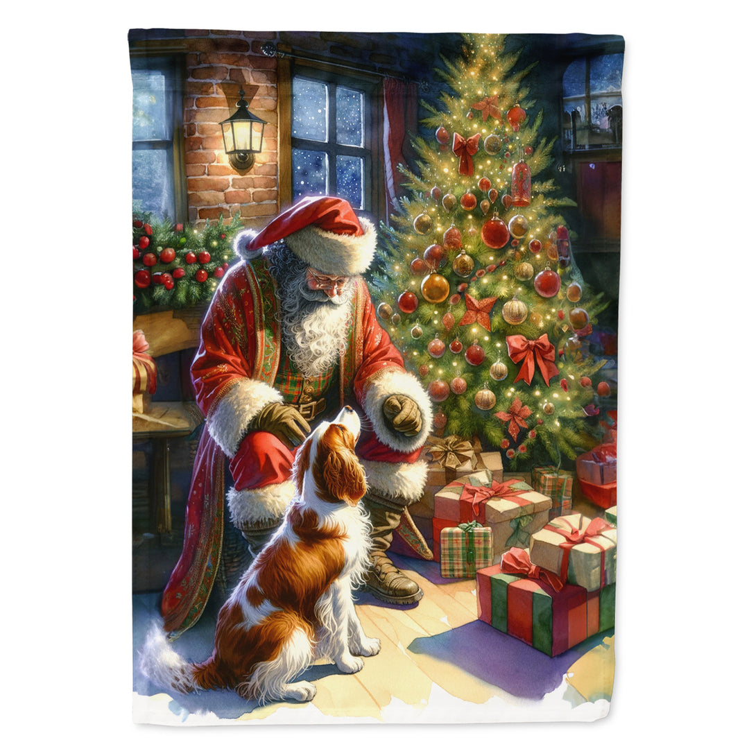 Brittany and Santa Claus Garden Flag Image 1