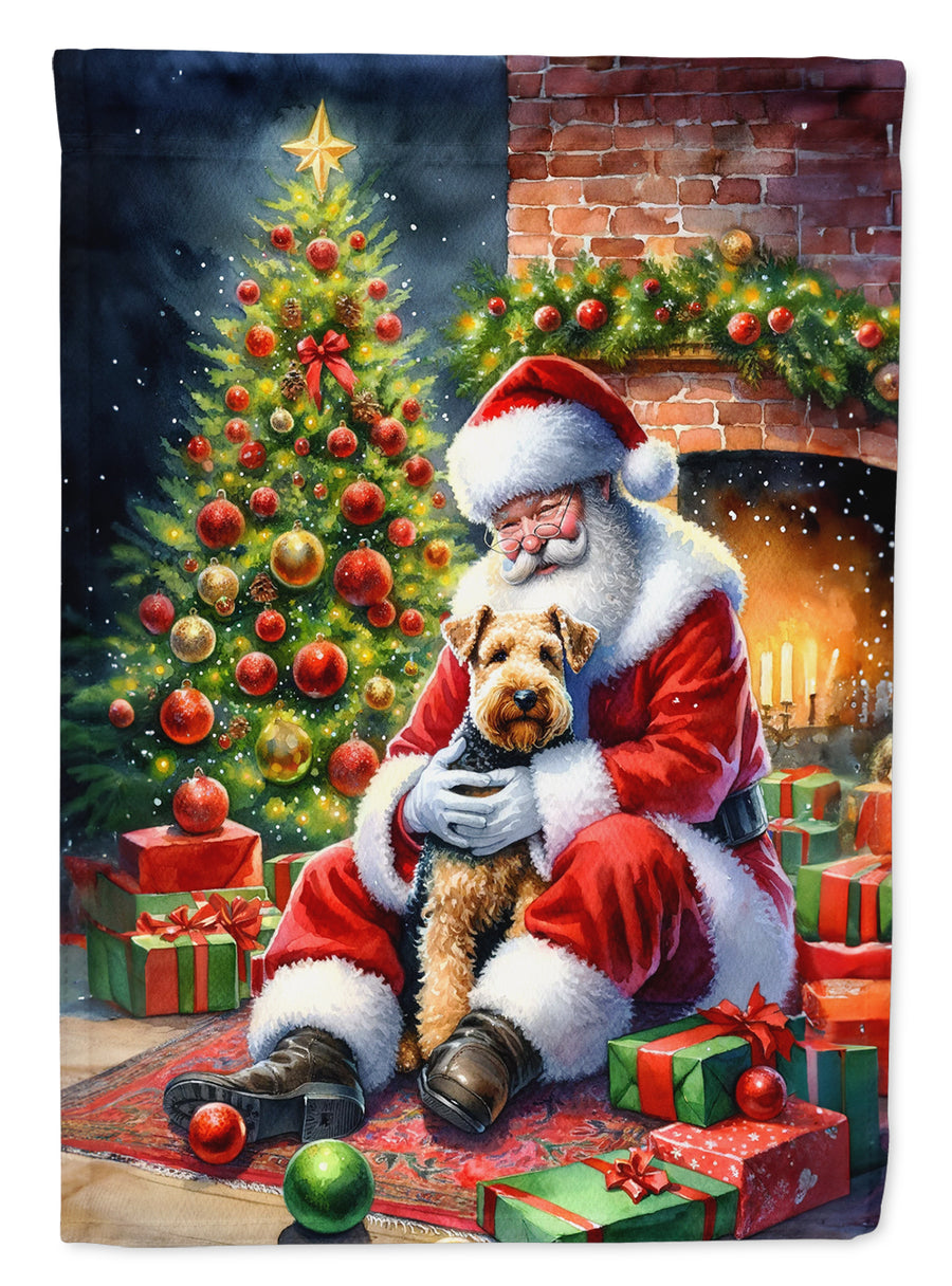 Lakeland Terrier and Santa Claus Garden Flag Image 1