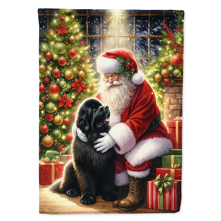 Newfoundland and Santa Claus Garden Flag Image 1