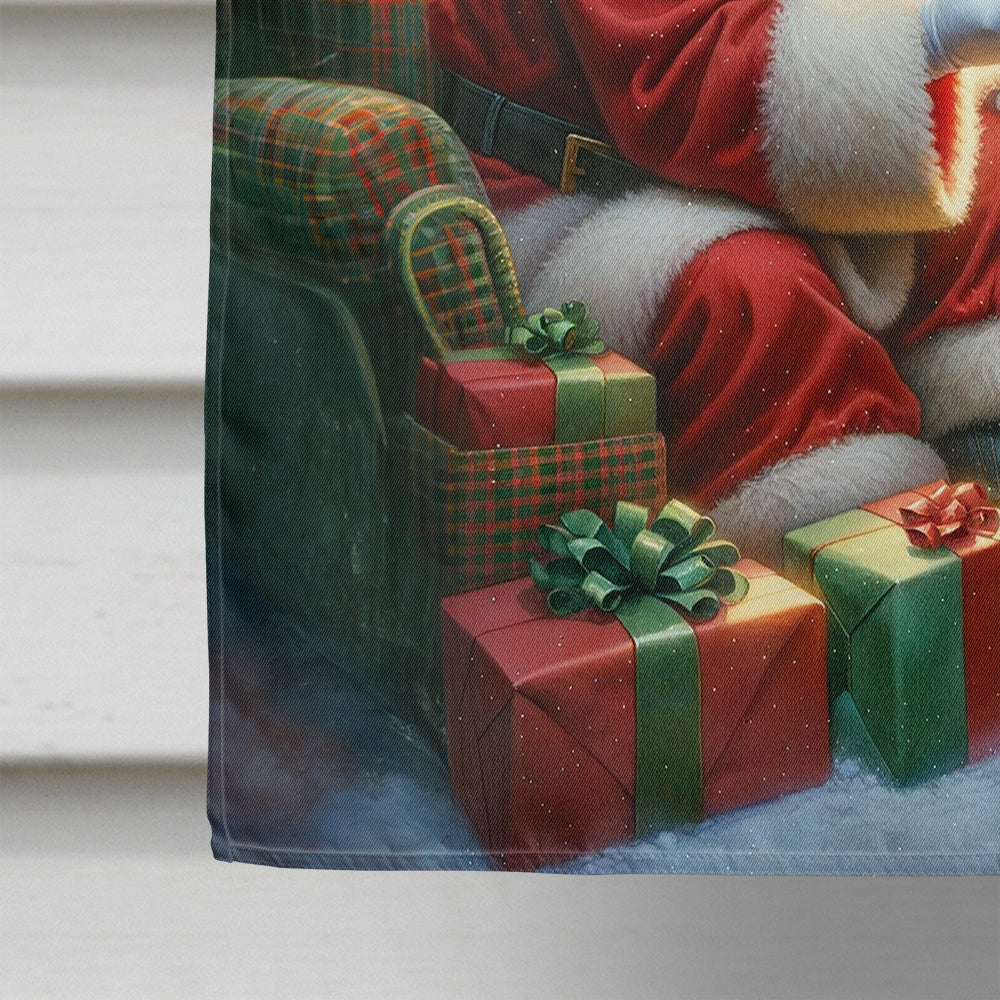 Bernese Mountain Dog and Santa Claus House Flag Image 4