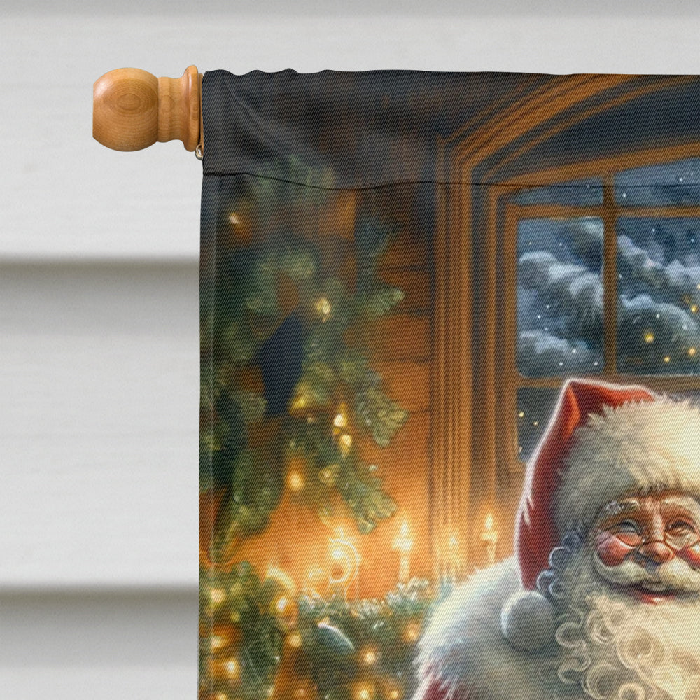 Boxer and Santa Claus House Flag Image 3