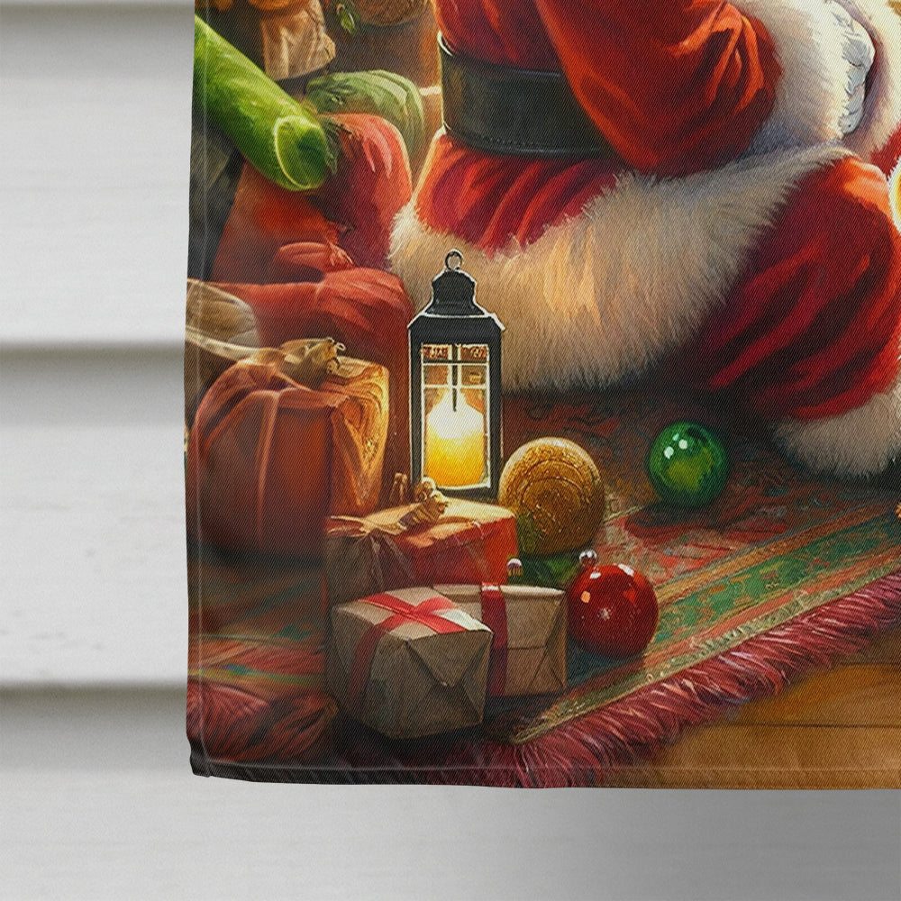 Yorkshire Terrier Yorkie and Santa Claus House Flag Image 4