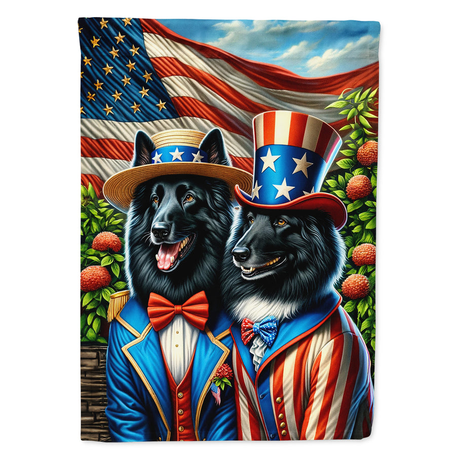 All American Belgian Sheepdog Garden Flag Image 1