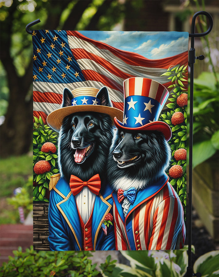 All American Belgian Sheepdog Garden Flag Image 3