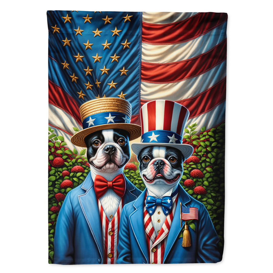 All American Boston Terrier Garden Flag Image 1