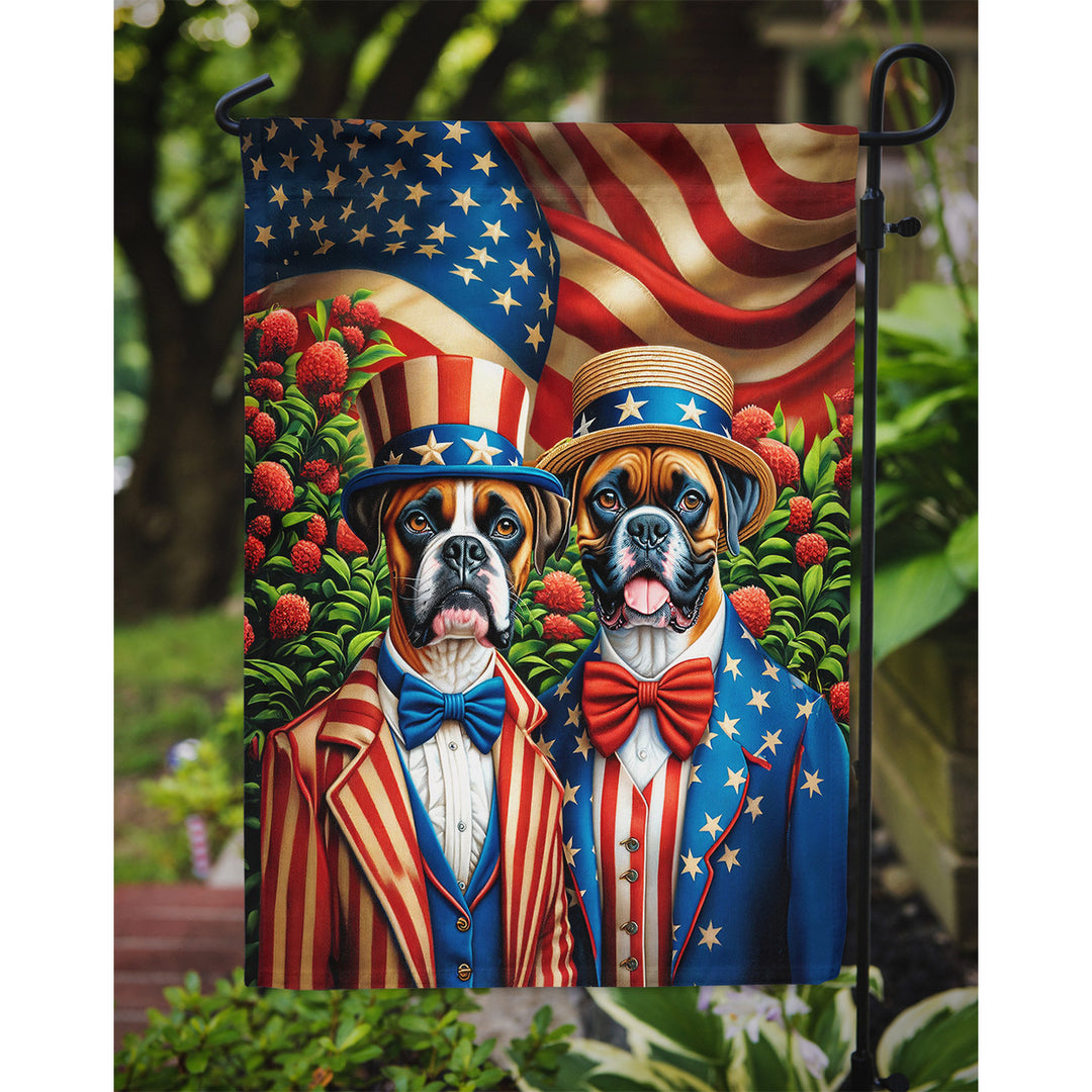 All American Boxer Garden Flag Image 3