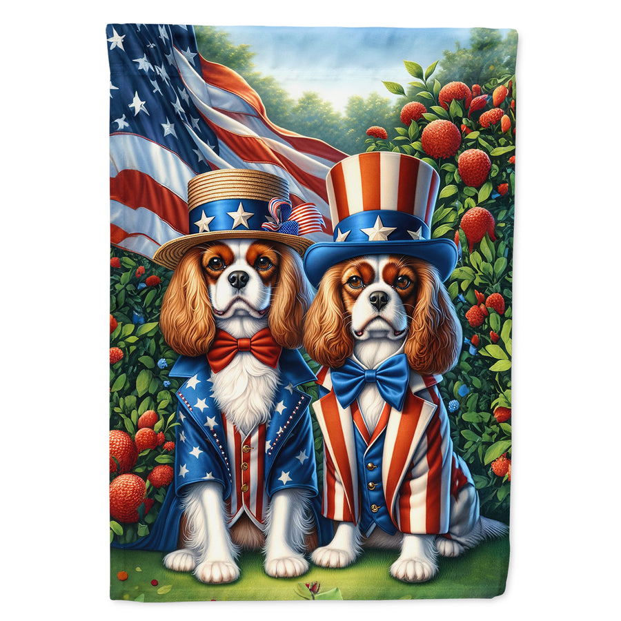 All American Cavalier Spaniel Garden Flag Image 1