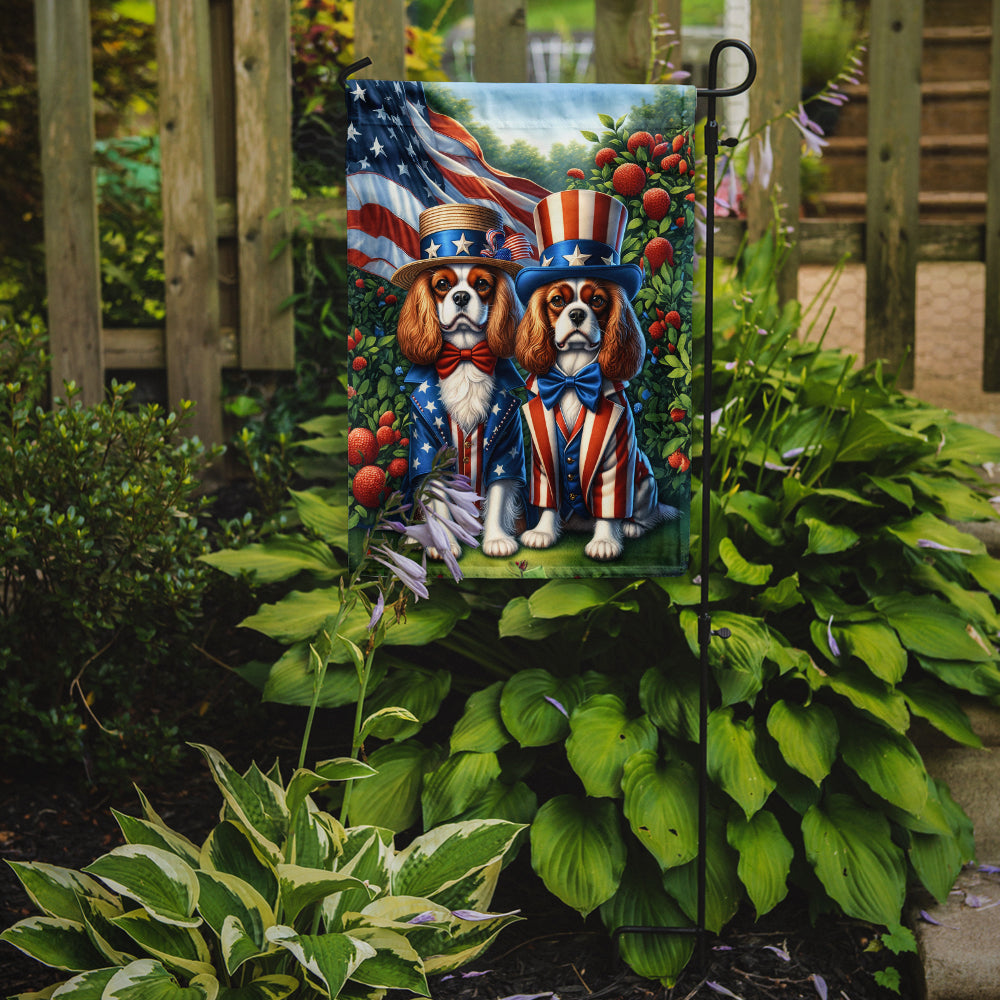 All American Cavalier Spaniel Garden Flag Image 2