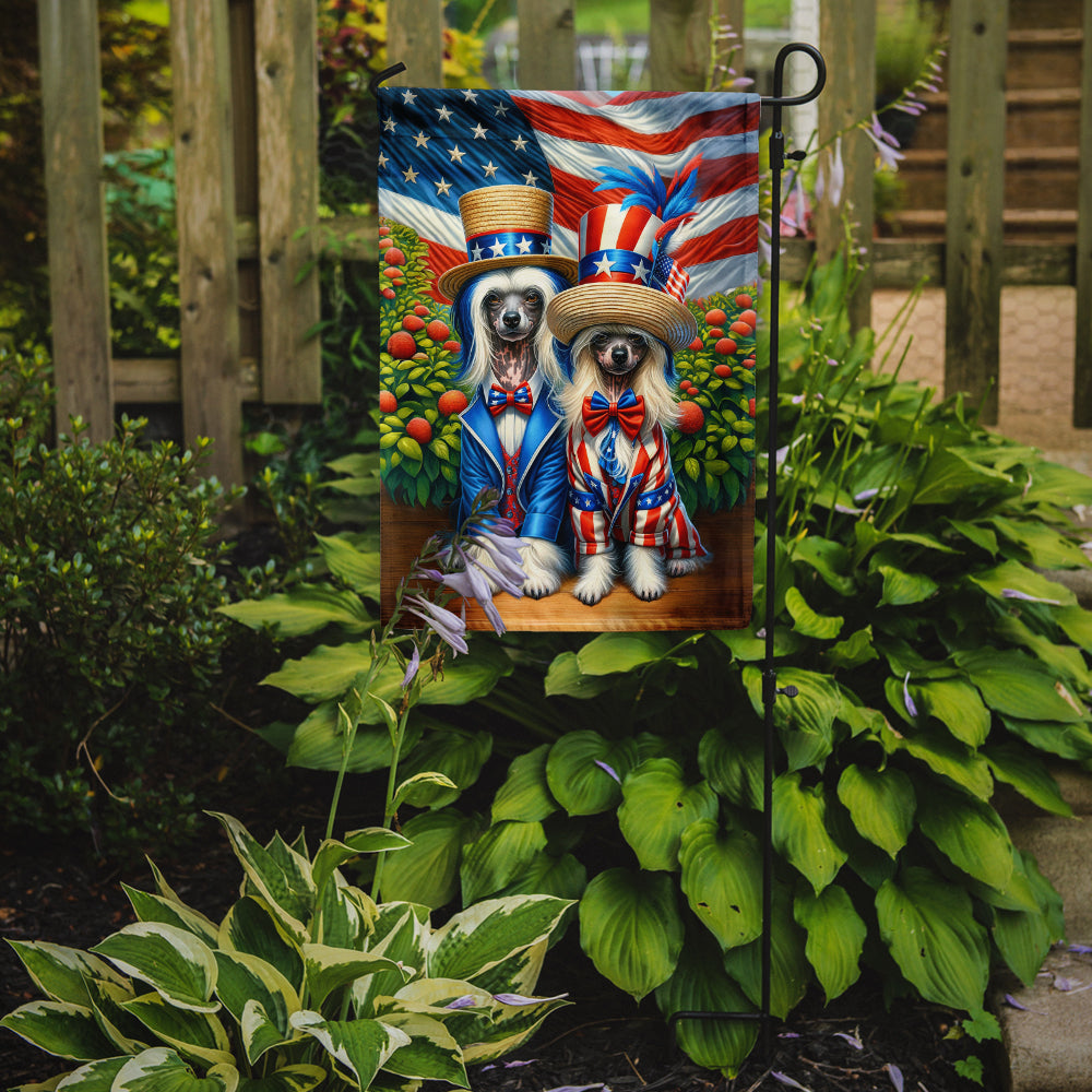 All American Chinese Crested Garden Flag Image 2