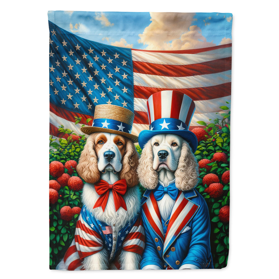 All American Clumber Spaniel Garden Flag Image 1