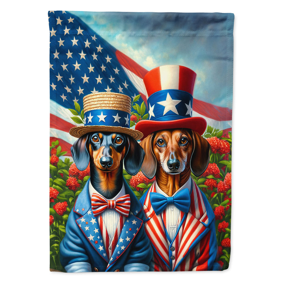 All American Dachshund Garden Flag Image 1