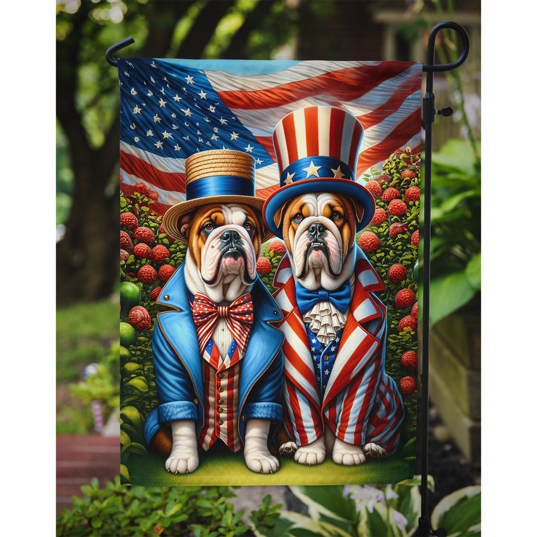 All American English Bulldog Garden Flag Image 3