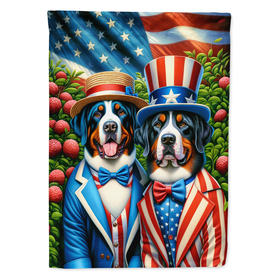 All American Greater Swiss Mountain Dog Garden Flag Image 1