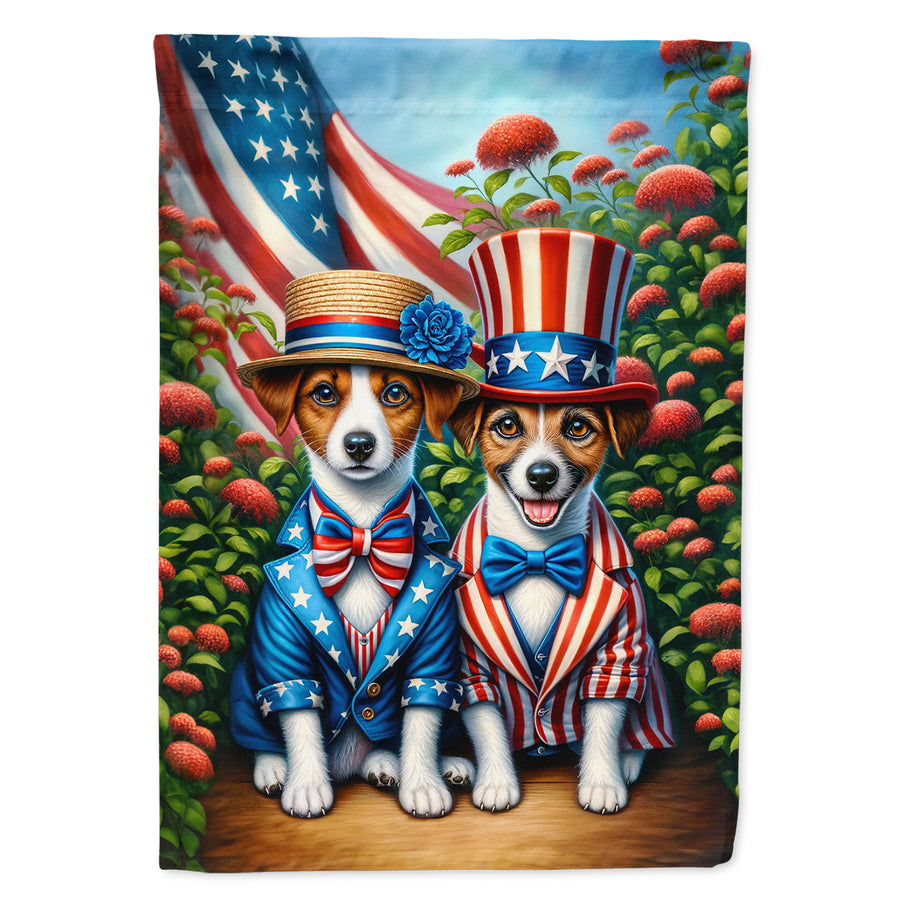 All American Jack Russell Terrier Garden Flag Image 1