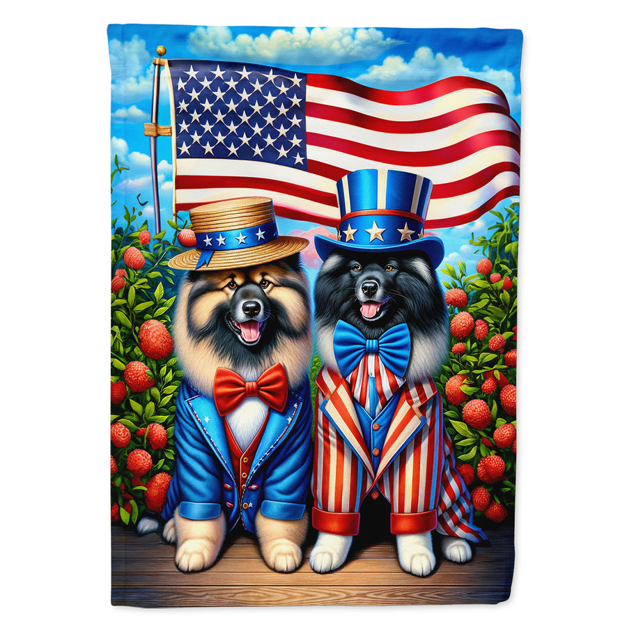 All American Keeshond Garden Flag Image 1