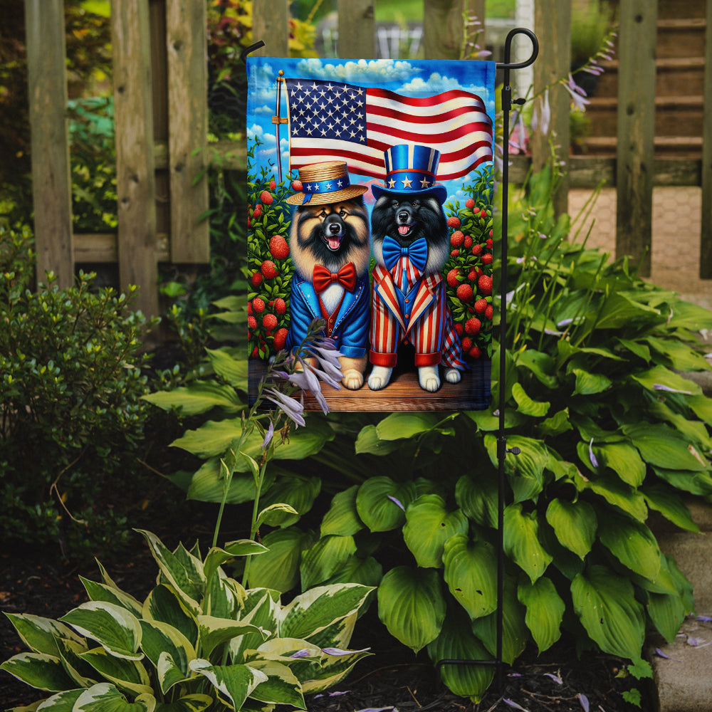 All American Keeshond Garden Flag Image 2