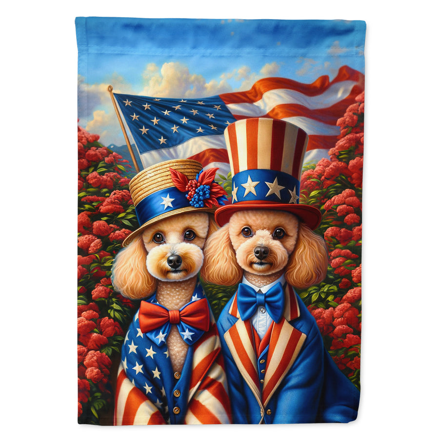 All American Poodle Garden Flag Image 1