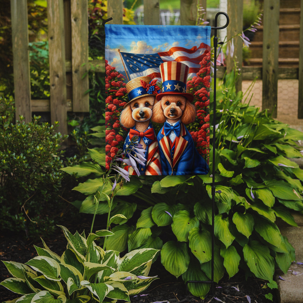 All American Poodle Garden Flag Image 2