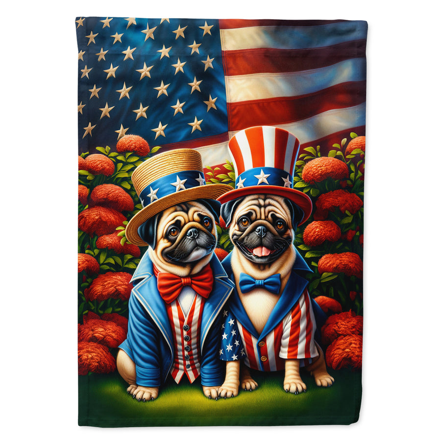 All American Pug Garden Flag Image 1