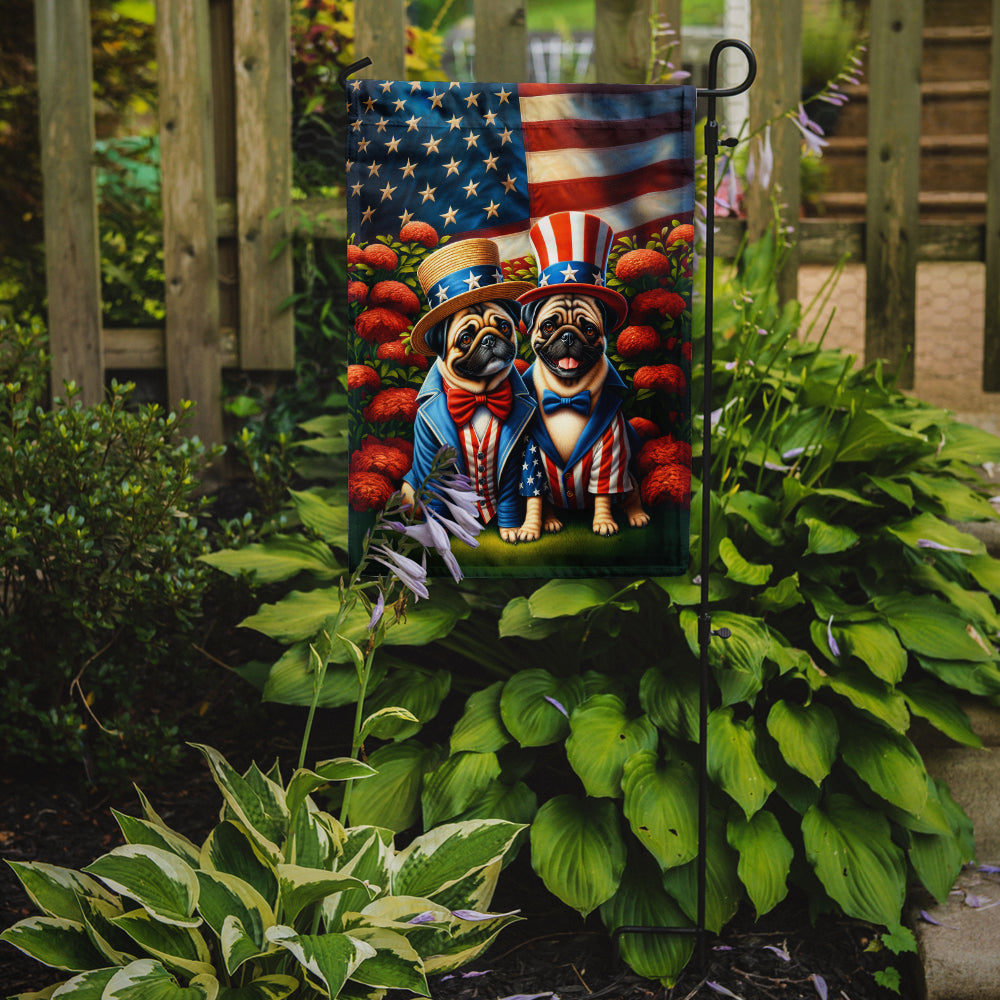 All American Pug Garden Flag Image 2