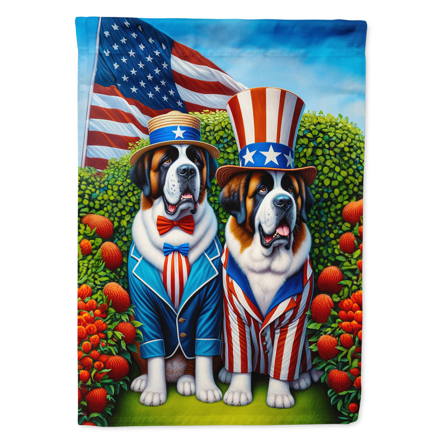 All American Saint Bernard Garden Flag Image 1