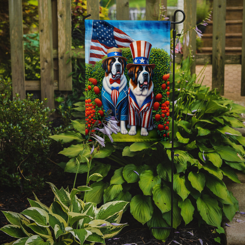 All American Saint Bernard Garden Flag Image 2