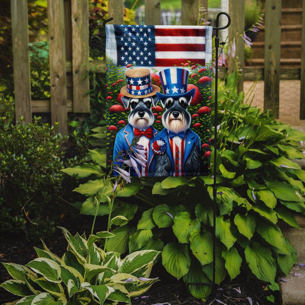 All American Schnauzer Garden Flag Image 2