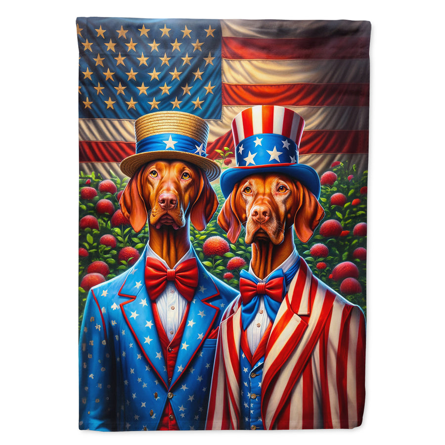 All American Vizsla Garden Flag Image 1