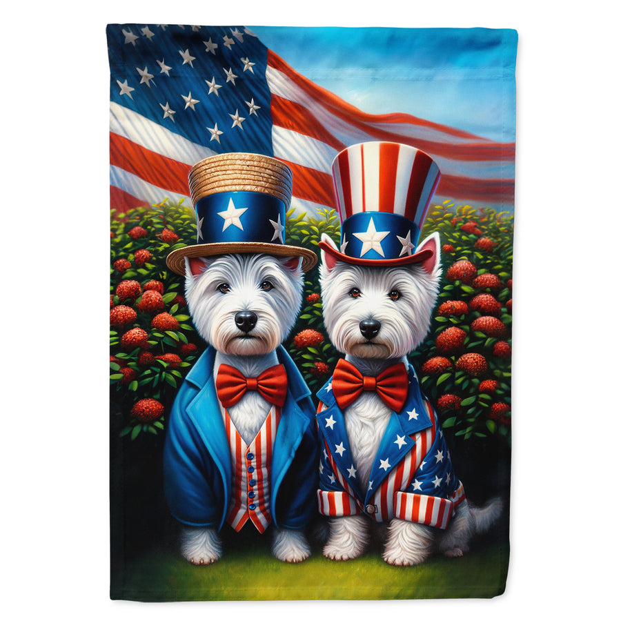 All American Westie Garden Flag Image 1