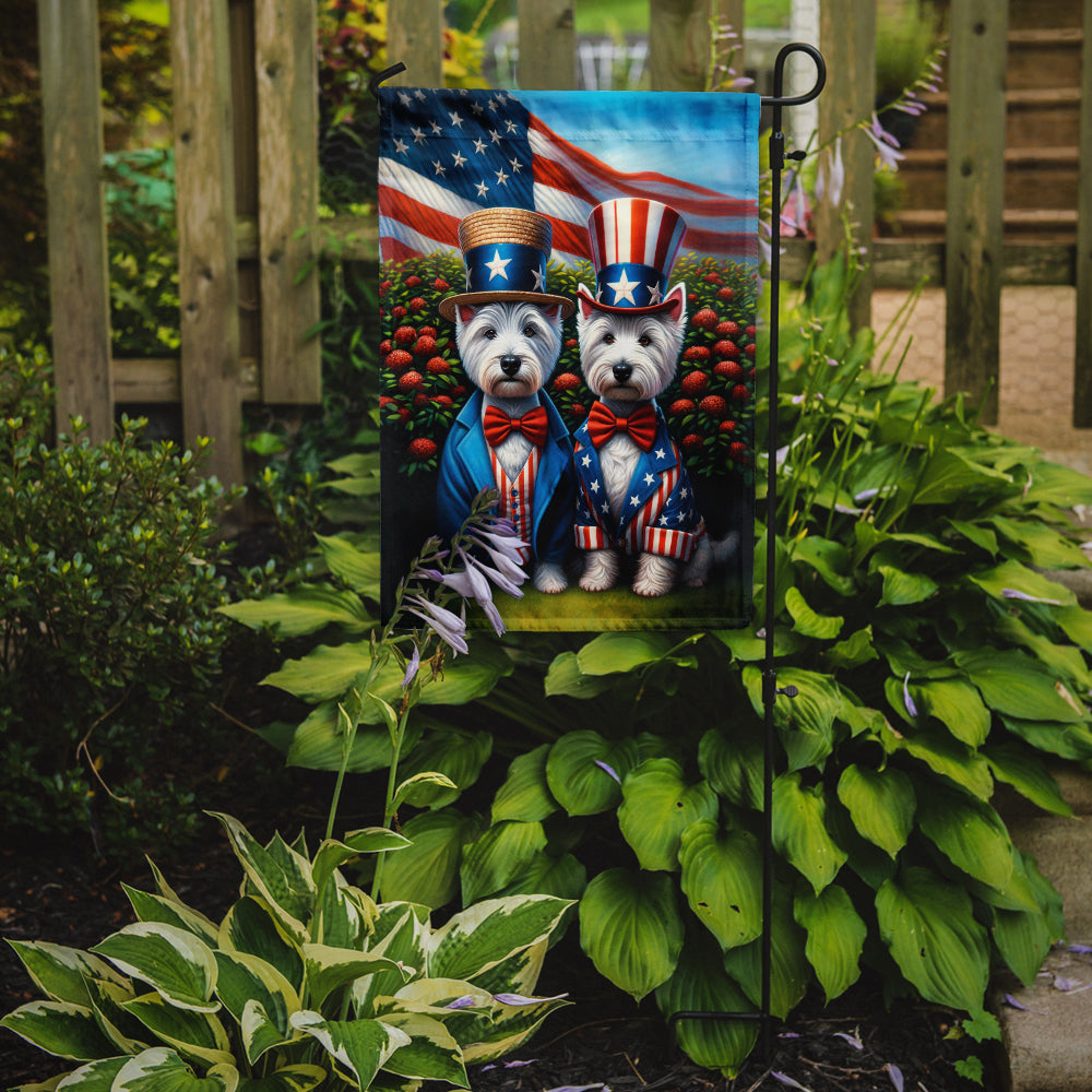 All American Westie Garden Flag Image 2