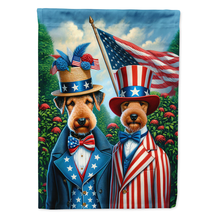 All American Airedale Terrier House Flag Image 1
