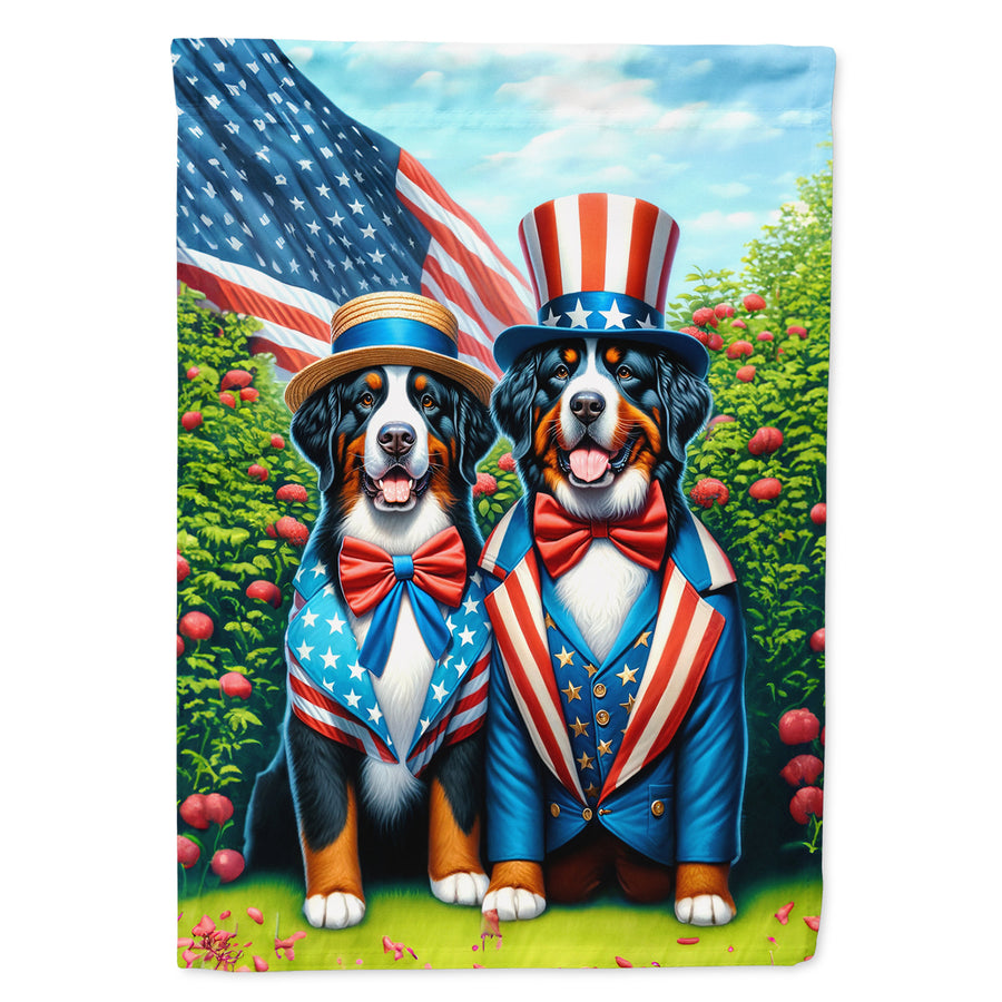 All American Bernese Mountain Dog House Flag Image 1