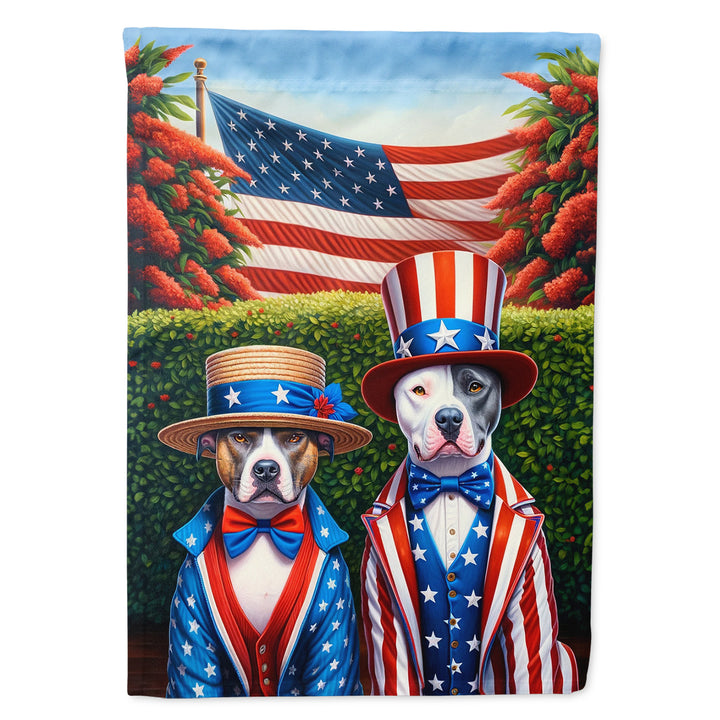 All American Pit Bull Terrier House Flag Image 1