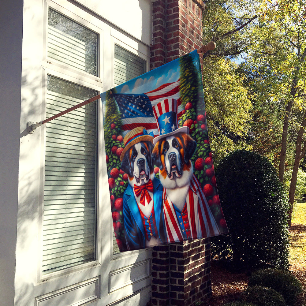 All American Saint Bernard House Flag Image 2