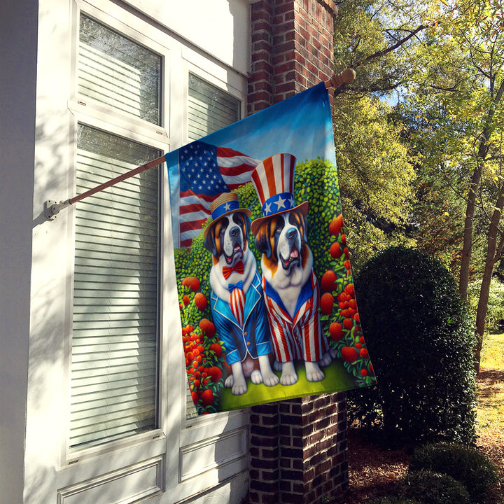 All American Saint Bernard House Flag Image 2