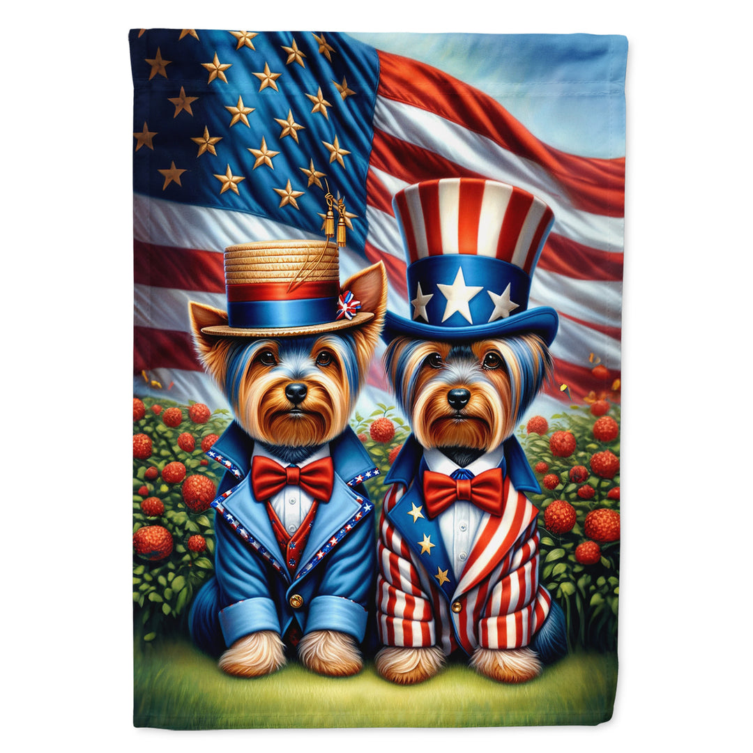 All American Yorkshire Terrier House Flag Image 1