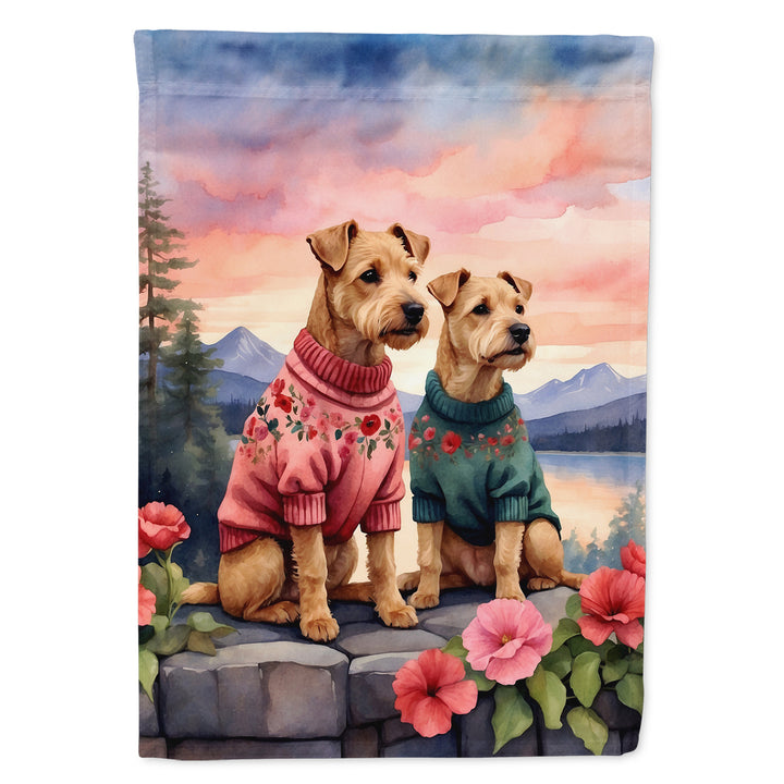 Lakeland Terrier Two Hearts Garden Flag Image 1