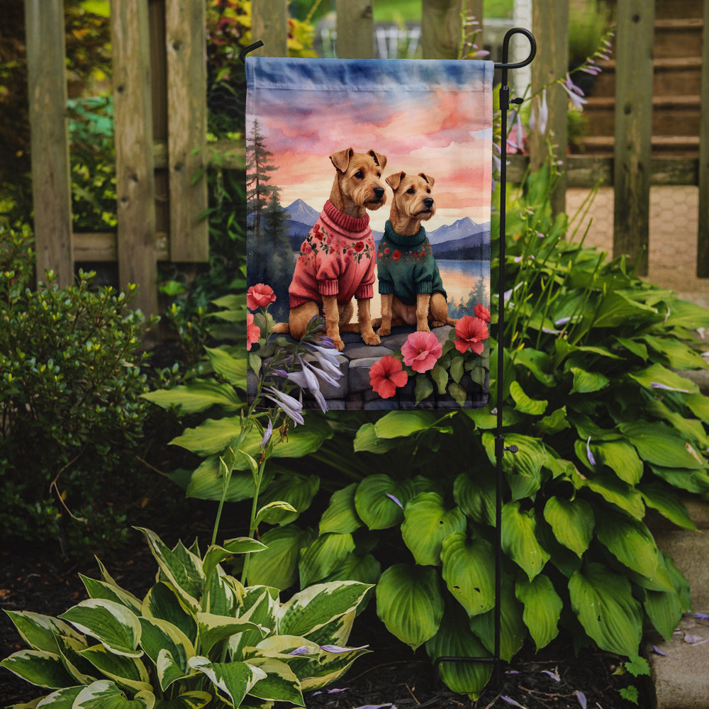 Lakeland Terrier Two Hearts Garden Flag Image 2