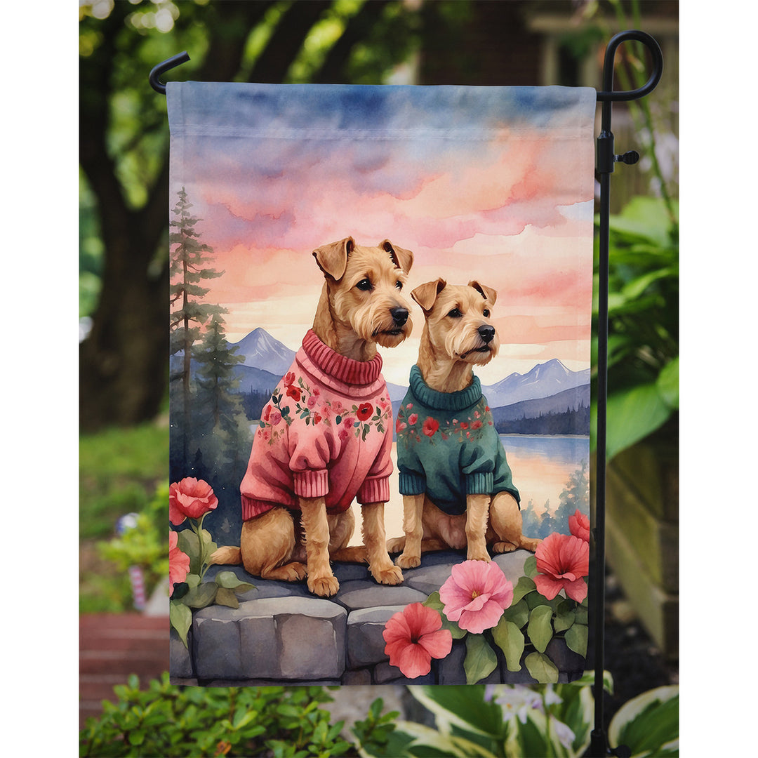 Lakeland Terrier Two Hearts Garden Flag Image 3