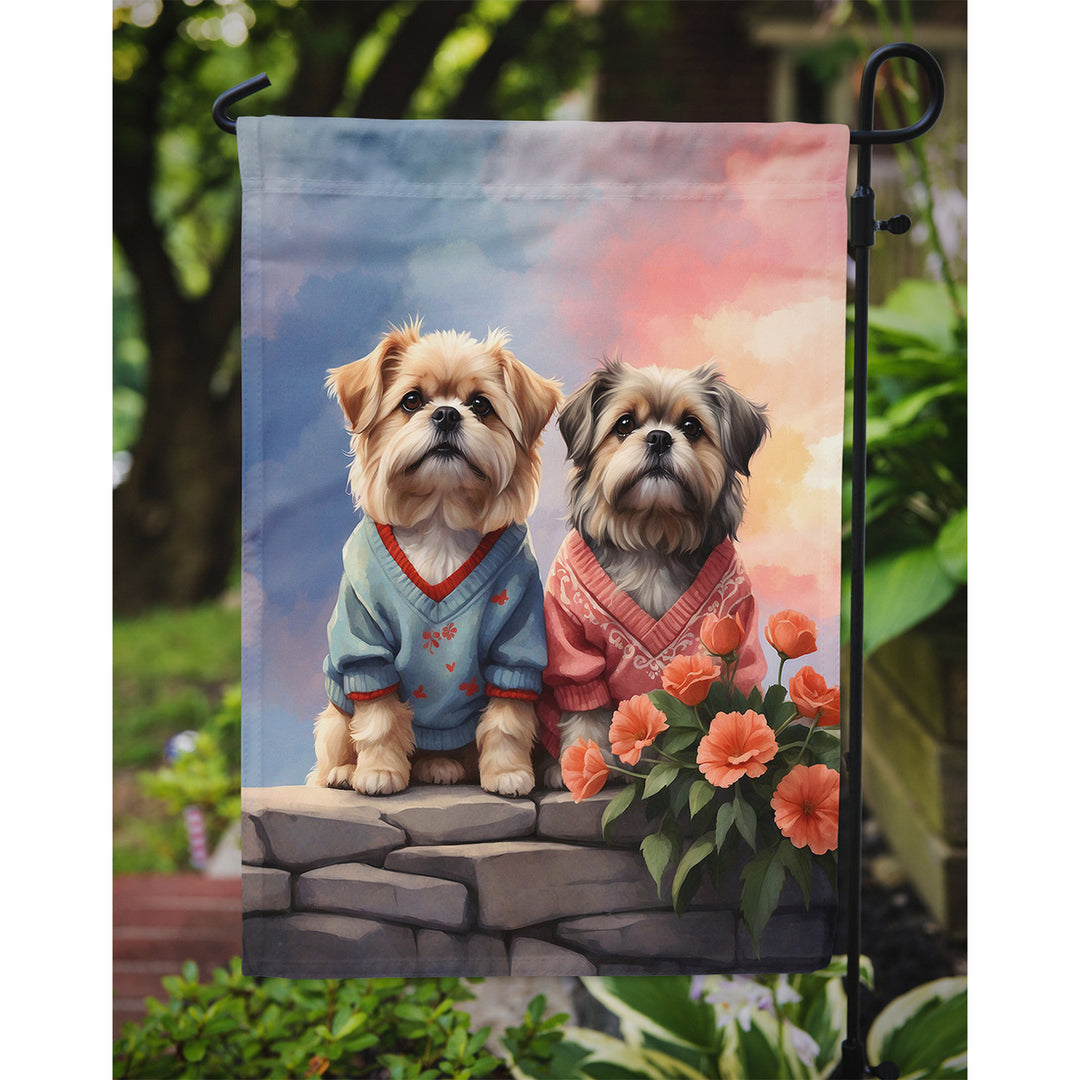 Lhasa Apso Two Hearts Garden Flag Image 3