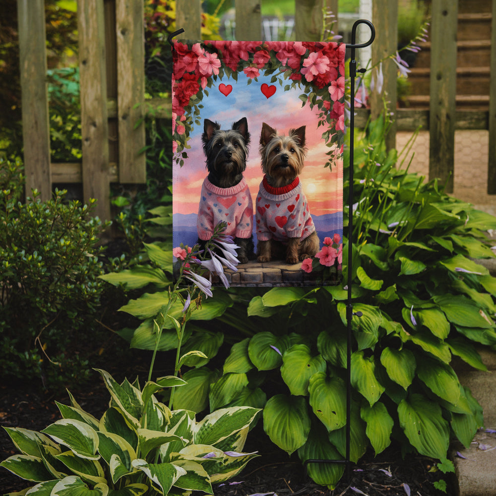 Skye Terrier Two Hearts Garden Flag Image 2